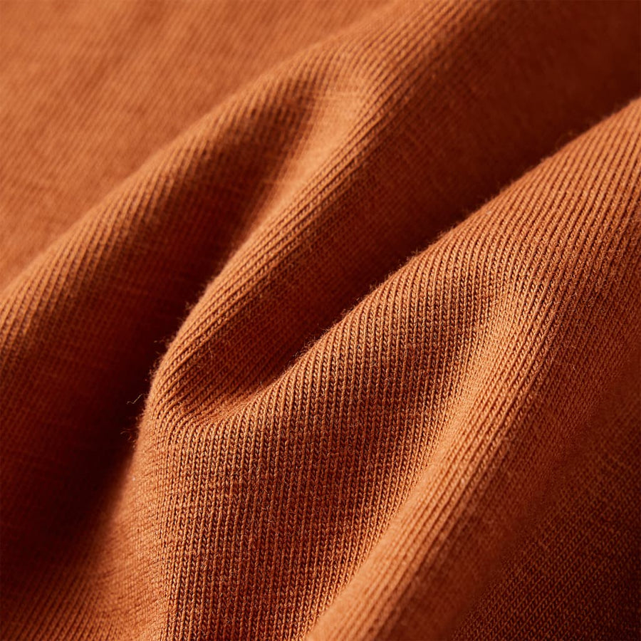 Kindershirt met lange mouwen 104 cognackleurig Cognac