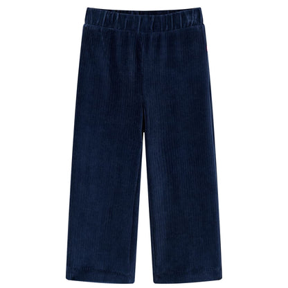 Kinderbroek 128 ribfluweel marineblauw Marineblauw 128