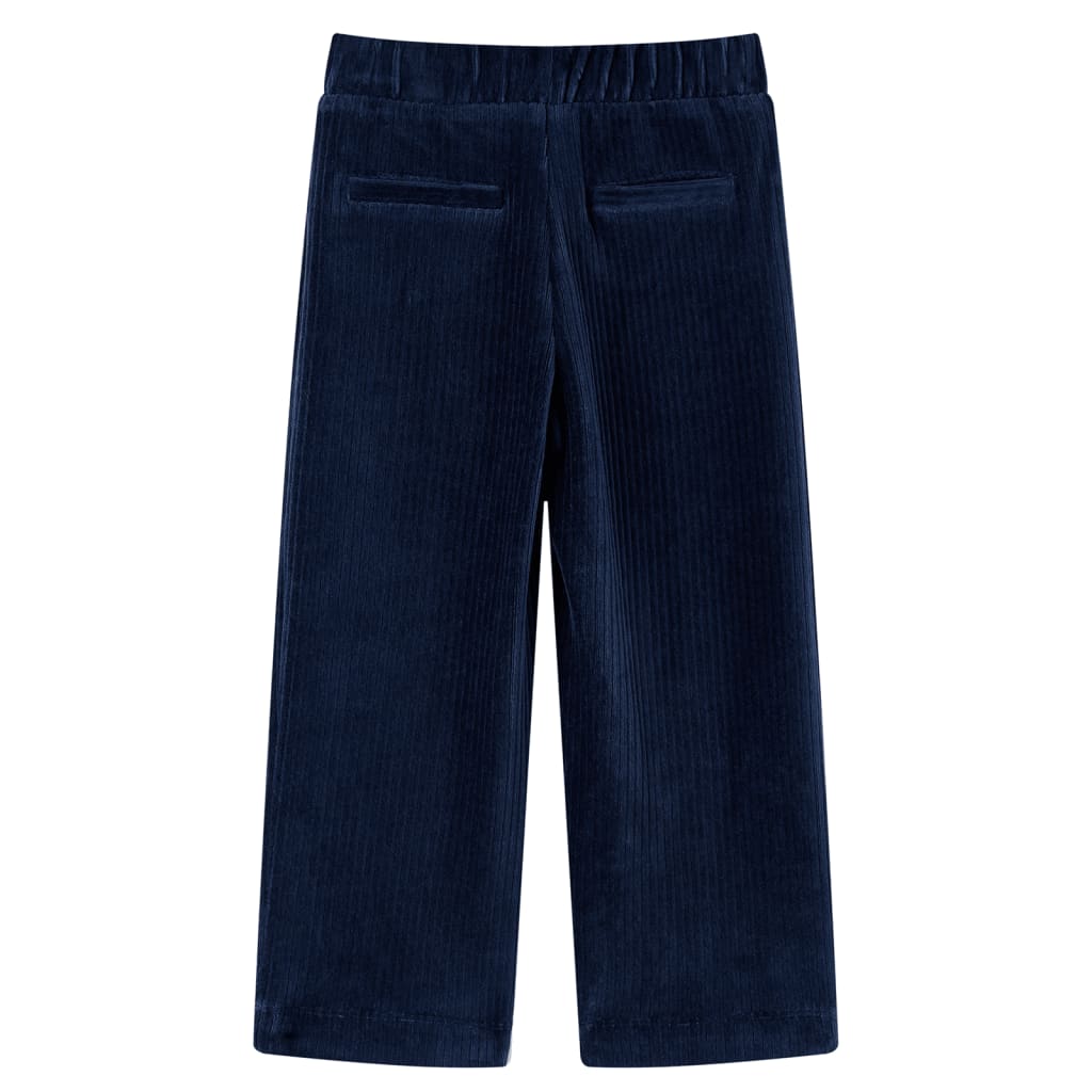Kinderbroek 128 ribfluweel marineblauw Marineblauw 128