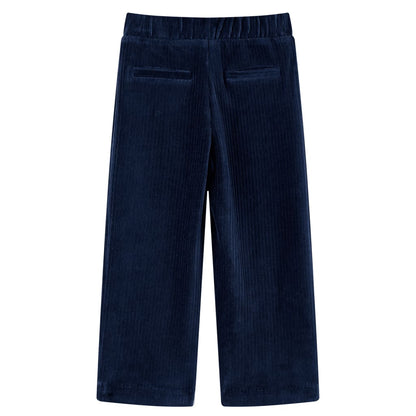 Kinderbroek 128 ribfluweel marineblauw Marineblauw 128