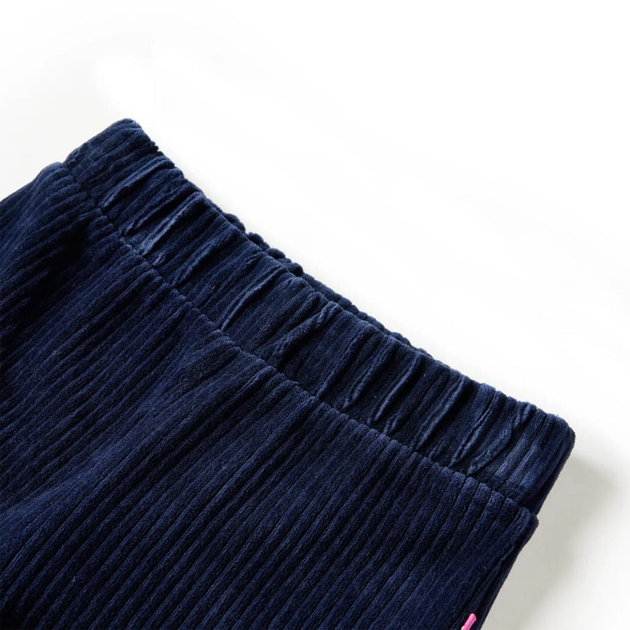 Kinderbroek 128 ribfluweel marineblauw Marineblauw 128