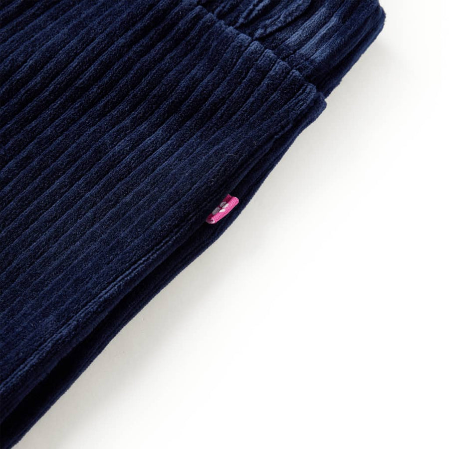 Kinderbroek 128 ribfluweel marineblauw Marineblauw 128
