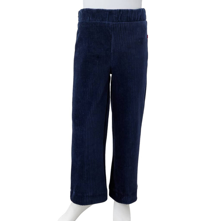 Kinderbroek 128 ribfluweel marineblauw Marineblauw 128