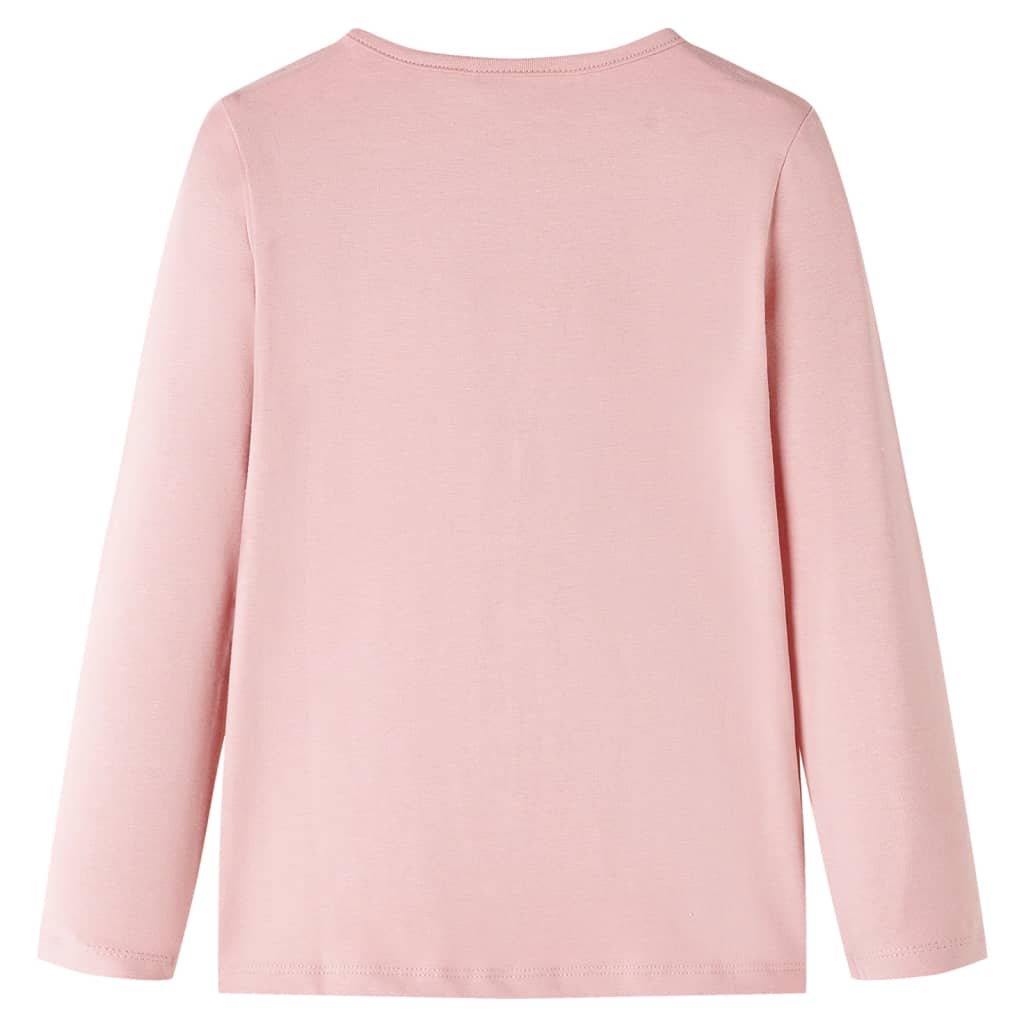 Kindershirt met lange mouwen 104 lichtroze lichtroze