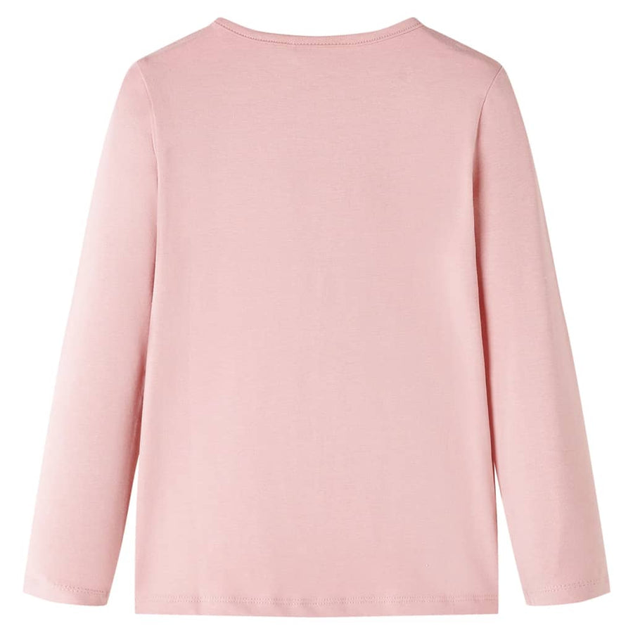 Kindershirt met lange mouwen 104 lichtroze lichtroze