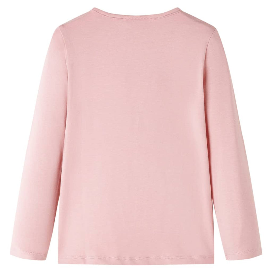 Kindershirt met lange mouwen 116 lichtroze lichtroze