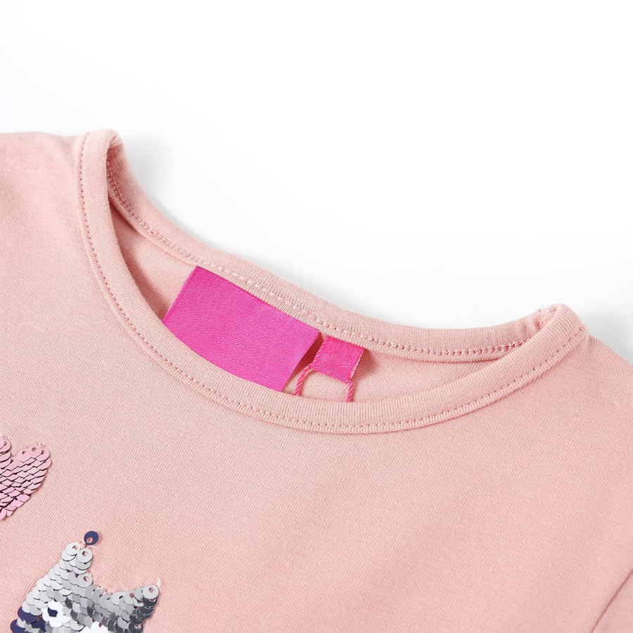 Kindershirt met lange mouwen 116 lichtroze lichtroze