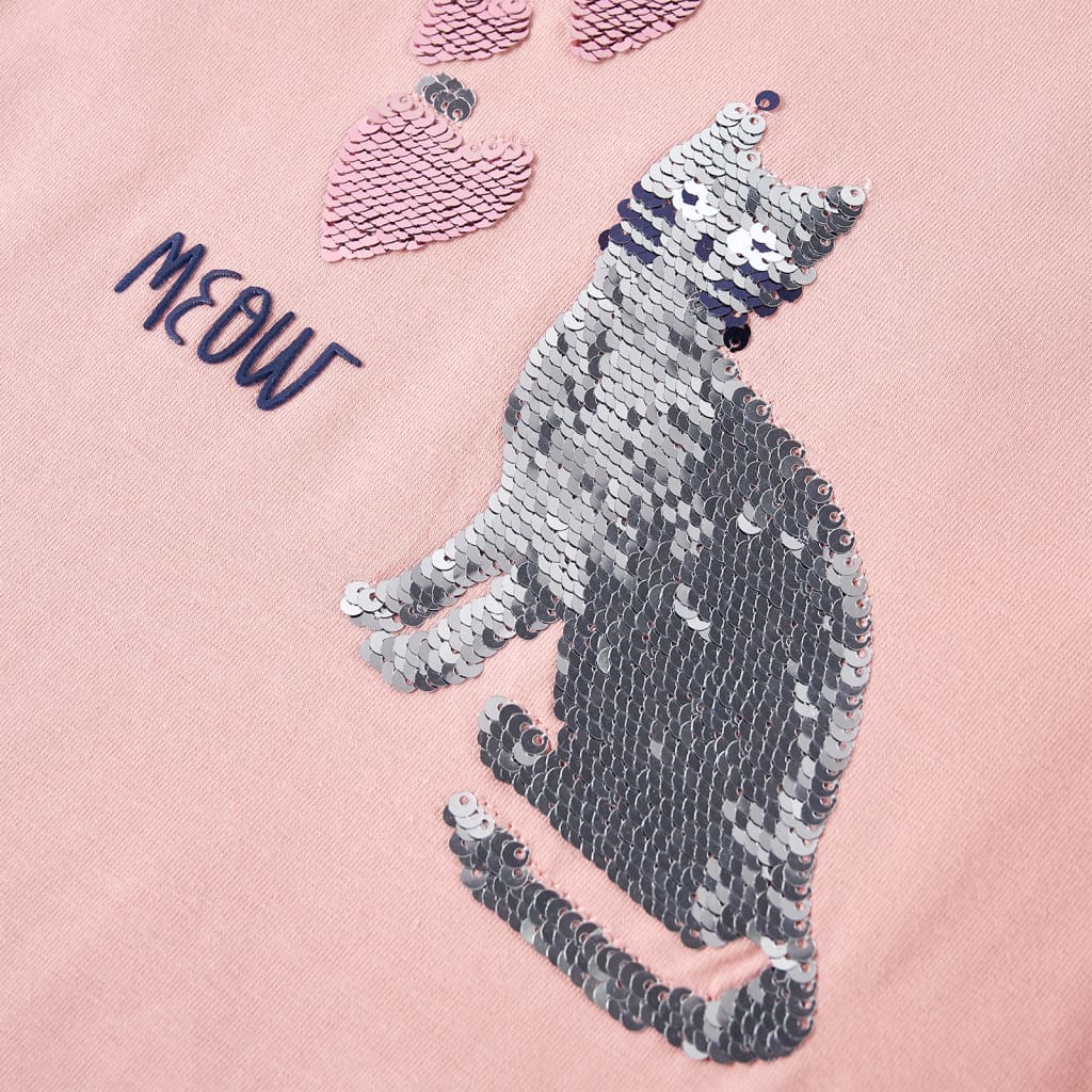 Kindershirt met lange mouwen 116 lichtroze lichtroze