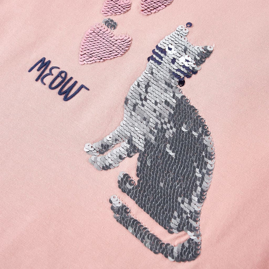 Kindershirt met lange mouwen 128 lichtroze lichtroze