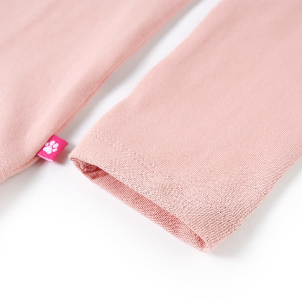 Kindershirt met lange mouwen 128 lichtroze lichtroze