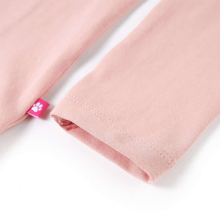 Kindershirt met lange mouwen 128 lichtroze lichtroze