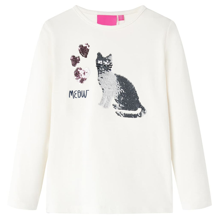 Kindershirt met lange mouwen 104 ecru Ecru