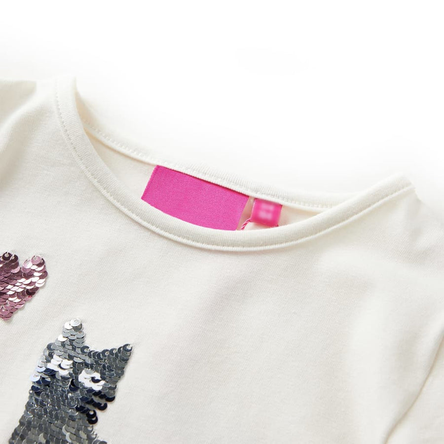 Kindershirt met lange mouwen 104 ecru Ecru