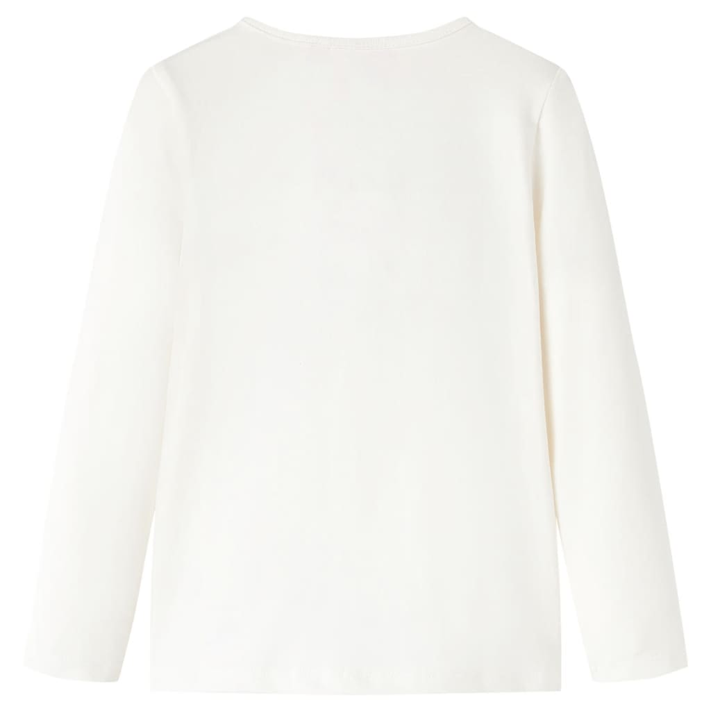 Kindershirt met lange mouwen 128 ecru Ecru