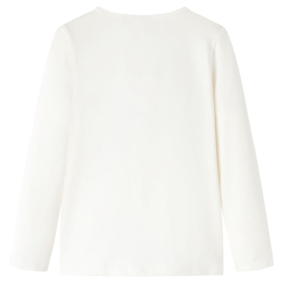 Kindershirt met lange mouwen 128 ecru Ecru