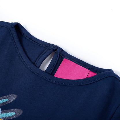 Kindershirt met lange mouwen 104 marineblauw Blauw