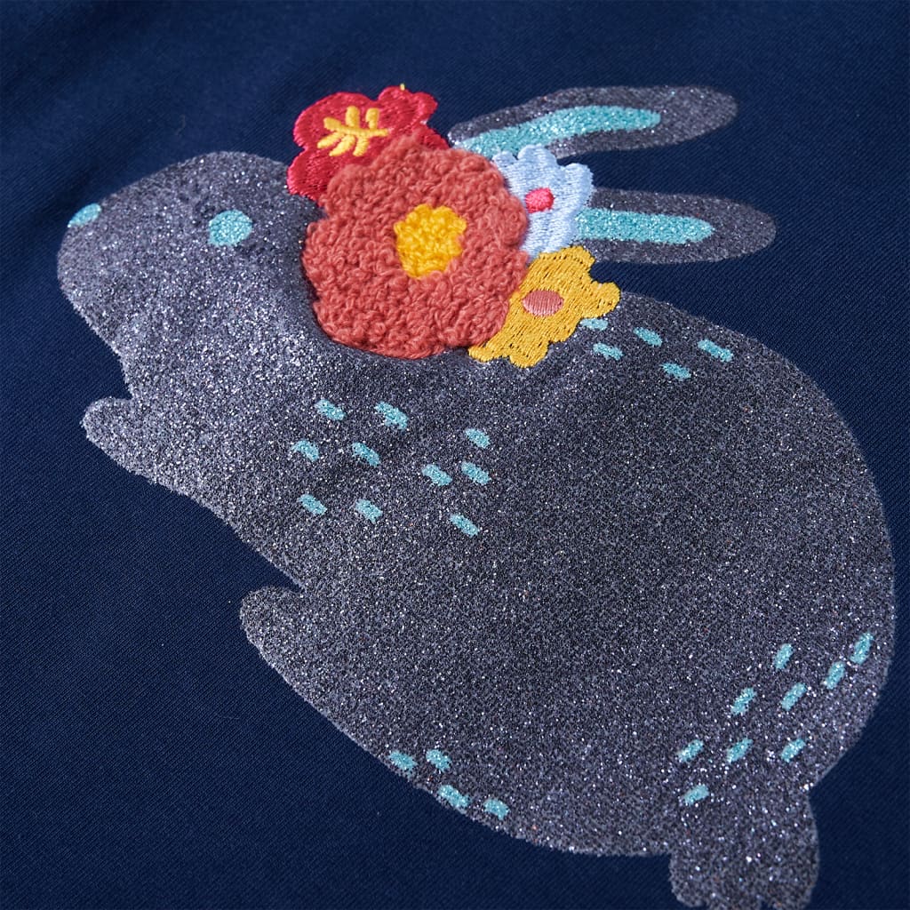 Kindershirt met lange mouwen 116 marineblauw Blauw