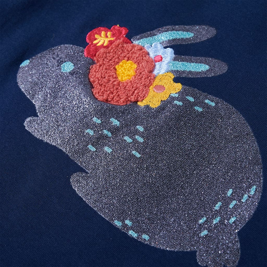 Kindershirt met lange mouwen 116 marineblauw Blauw