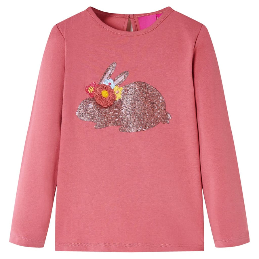 Kindershirt met lange mouwen 128 oudroze Roze 128