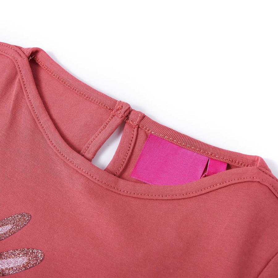 Kindershirt met lange mouwen 128 oudroze Roze 128