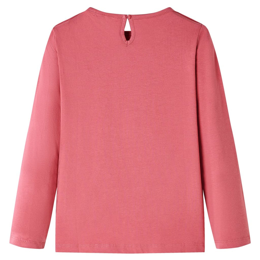 Kindershirt met lange mouwen 140 oudroze Roze