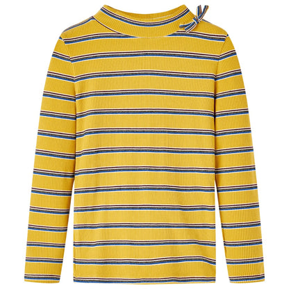 Kindershirt met lange mouwen 140 okerkleurig Oker 140