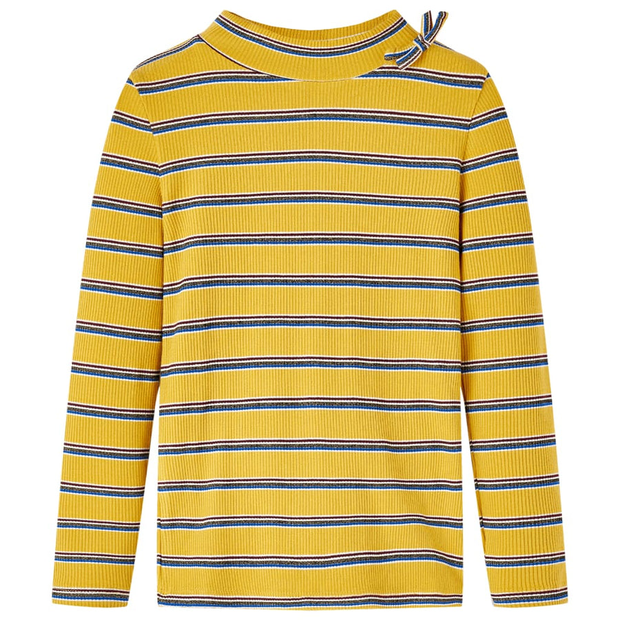 Kindershirt met lange mouwen 140 okerkleurig Oker 140