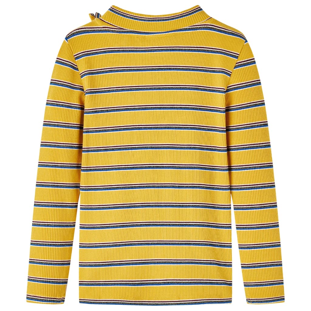 Kindershirt met lange mouwen 140 okerkleurig Oker 140