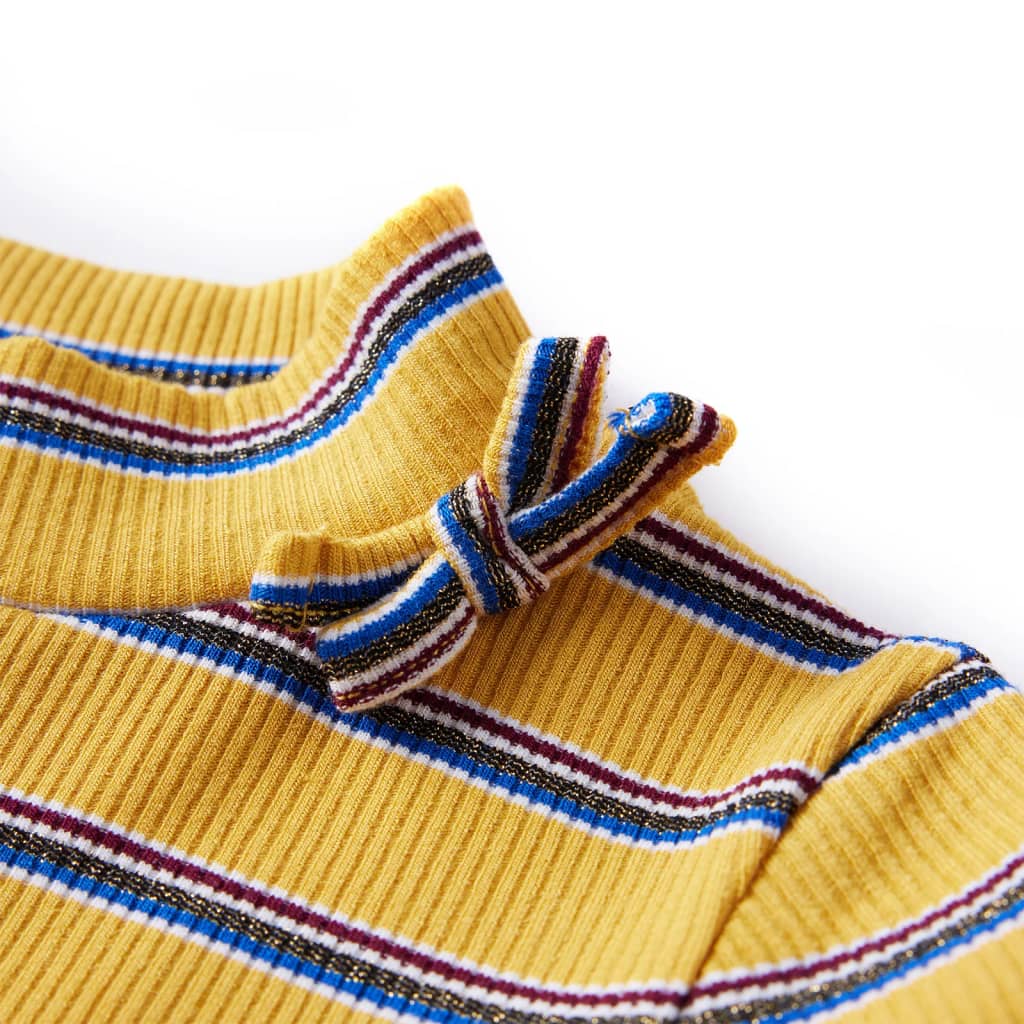 Kindershirt met lange mouwen 140 okerkleurig Oker 140