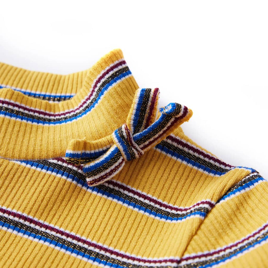 Kindershirt met lange mouwen 140 okerkleurig Oker 140