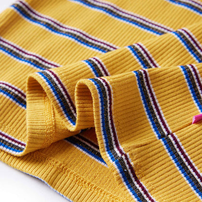 Kindershirt met lange mouwen 140 okerkleurig Oker 140