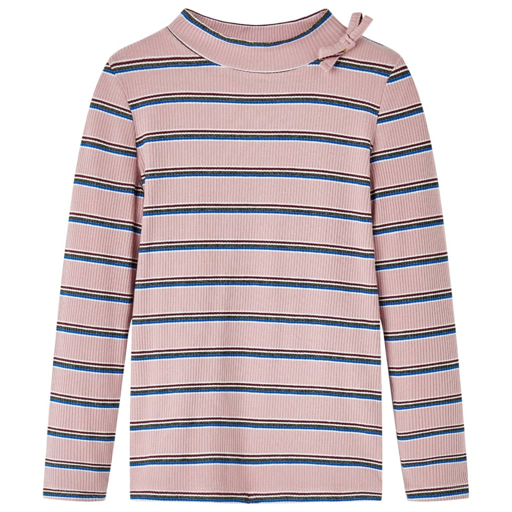 Kindershirt met lange mouwen 128 lichtroze lichtroze