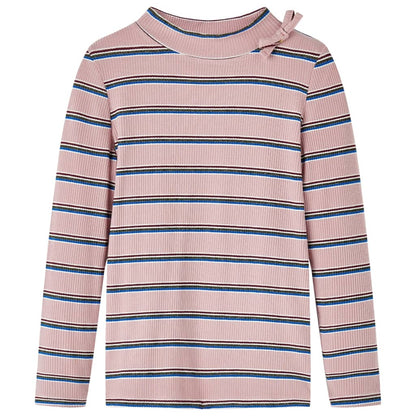 Kindershirt met lange mouwen 128 lichtroze lichtroze