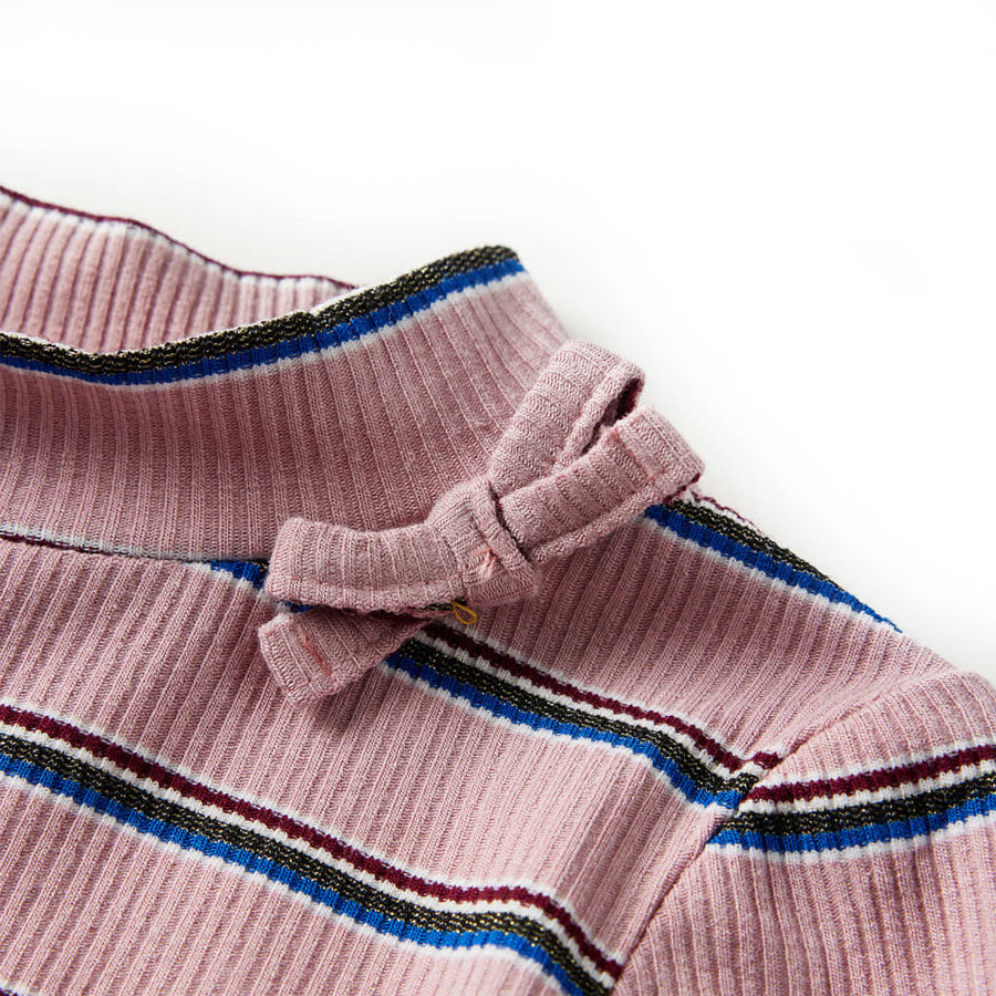 Kindershirt met lange mouwen 128 lichtroze lichtroze
