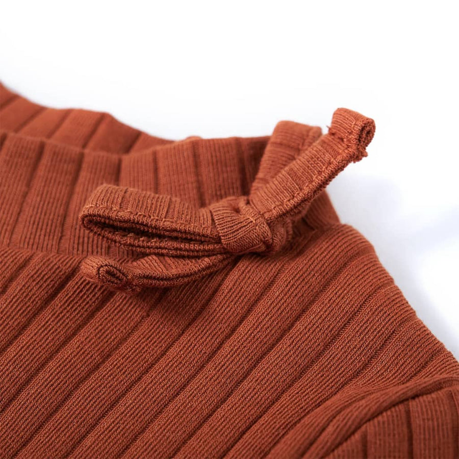 Kindershirt met lange mouwen 116 cognackleurig Cognac 116