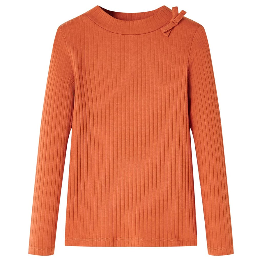 Kindershirt met lange mouwen 92 oranjebruin orange