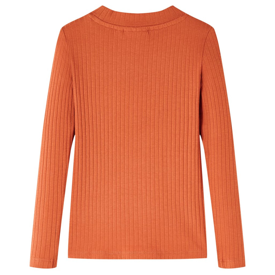 Kindershirt met lange mouwen 92 oranjebruin orange