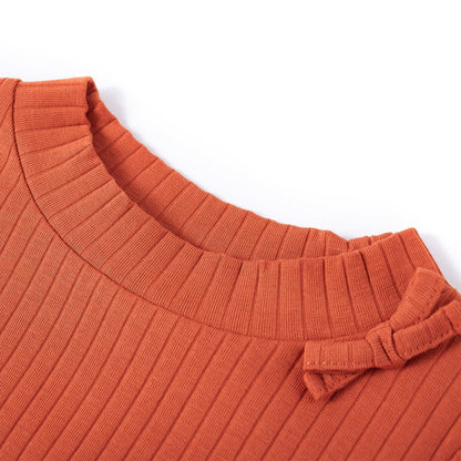 Kindershirt met lange mouwen 92 oranjebruin orange