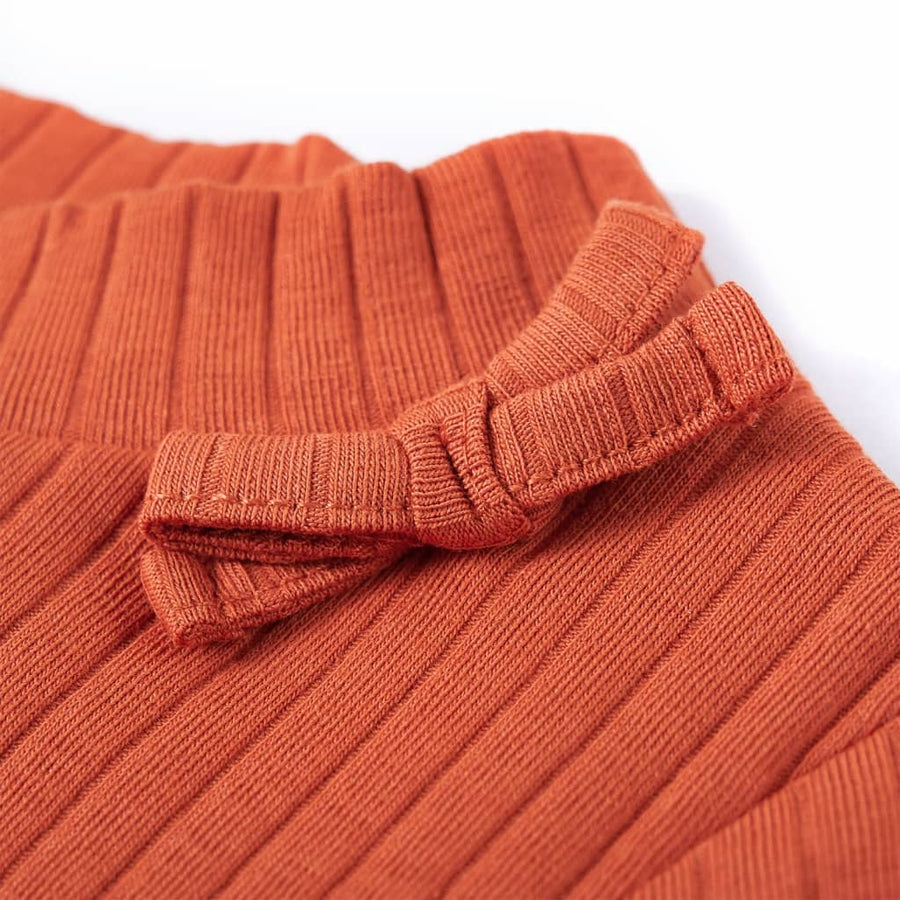 Kindershirt met lange mouwen 92 oranjebruin orange