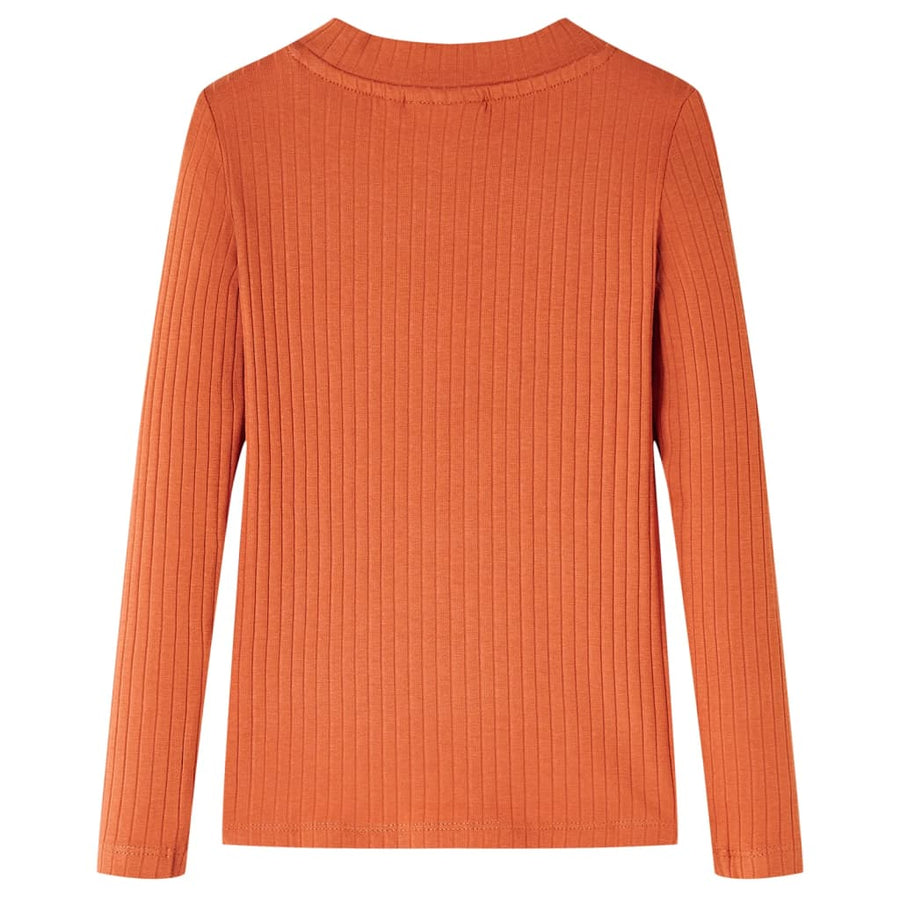 Kindershirt met lange mouwen 104 oranjebruin orange 104