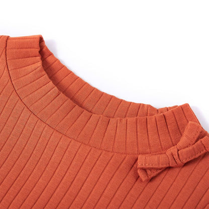 Kindershirt met lange mouwen 104 oranjebruin orange 104