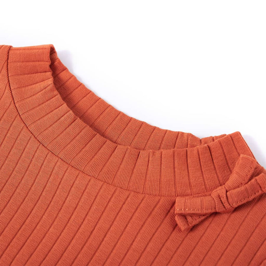Kindershirt met lange mouwen 116 oranjebruin orange 116