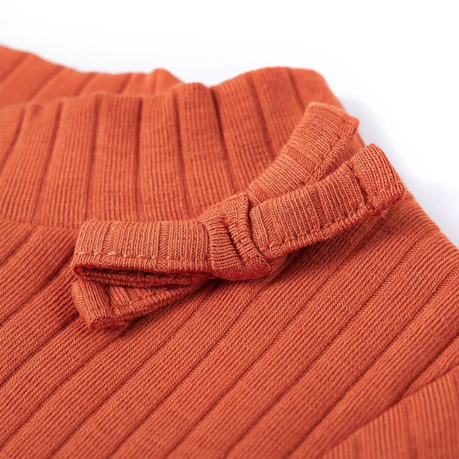 Kindershirt met lange mouwen 116 oranjebruin orange 116
