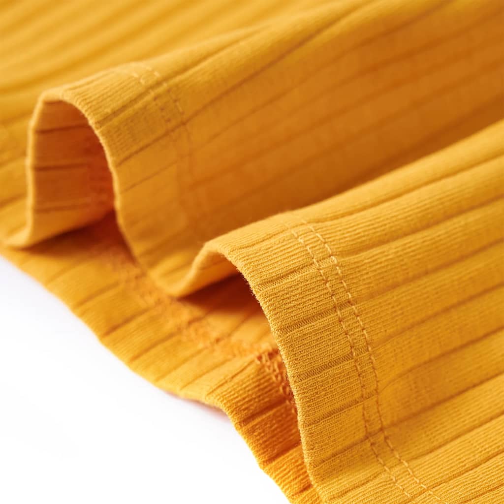 Kindershirt met lange mouwen 104 okerkleurig Oker