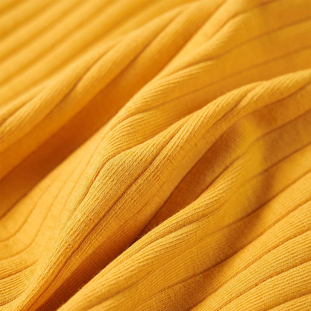 Kindershirt met lange mouwen 116 okerkleurig Oker