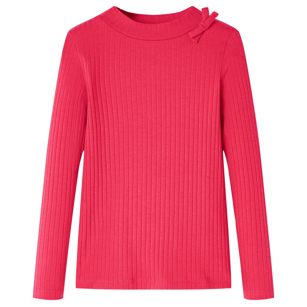 Kindershirt met lange mouwen 92 felroze Roze 92