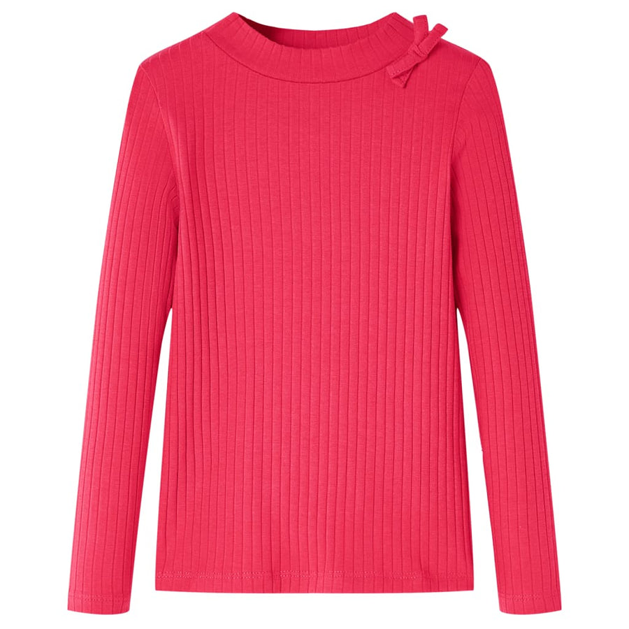 Kindershirt met lange mouwen 92 felroze Roze 92