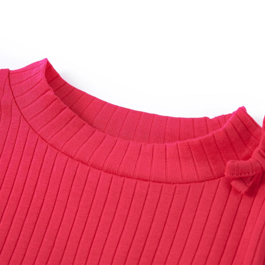Kindershirt met lange mouwen 92 felroze Roze 92