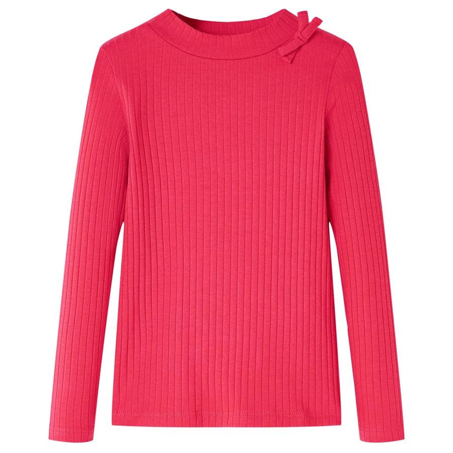 Kindershirt met lange mouwen 104 felroze Roze