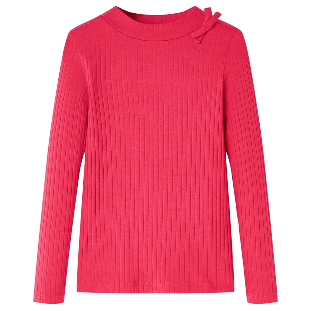 Kindershirt met lange mouwen 128 felroze Roze